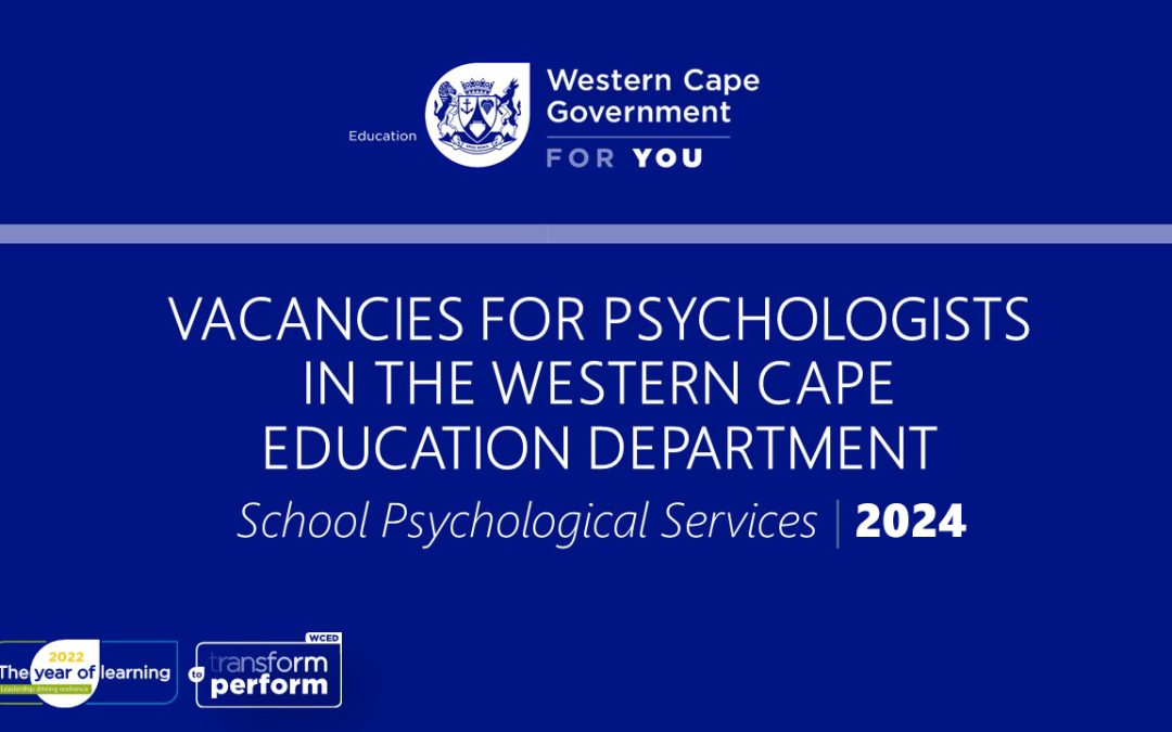 4 Permanent Psychologist Positions Advertised in the WCED