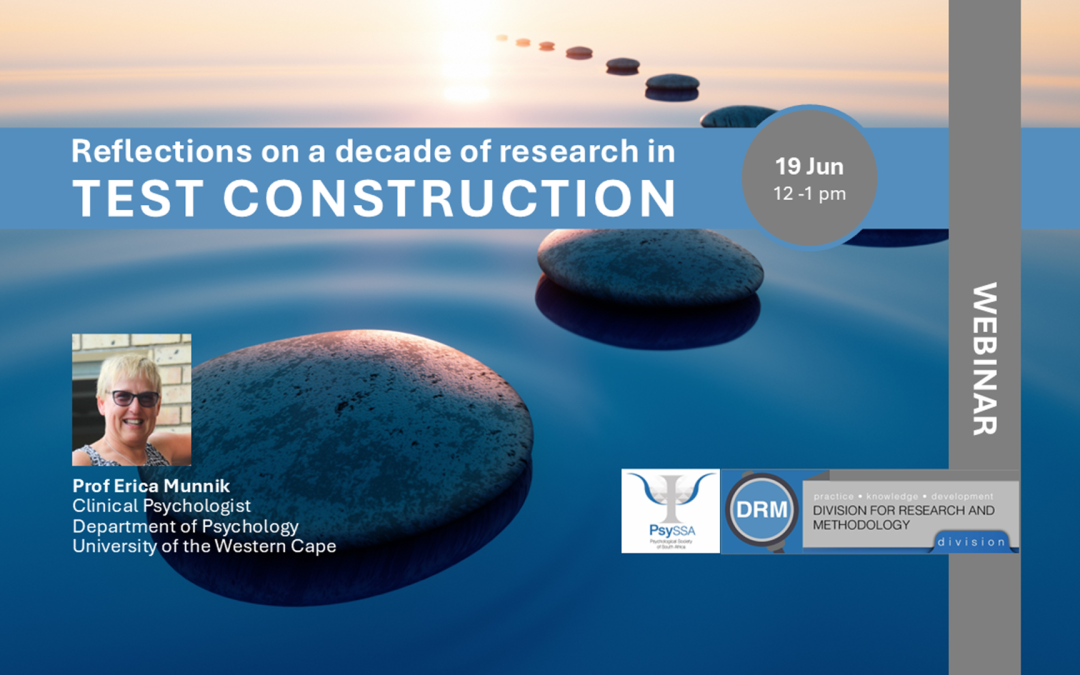 DRM Webinar: Reflections on a decade of research in test construction