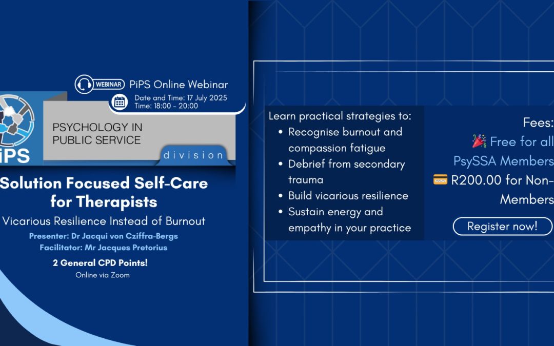 PiPS Webinar: Solution Focused Self-Care for Therapists
