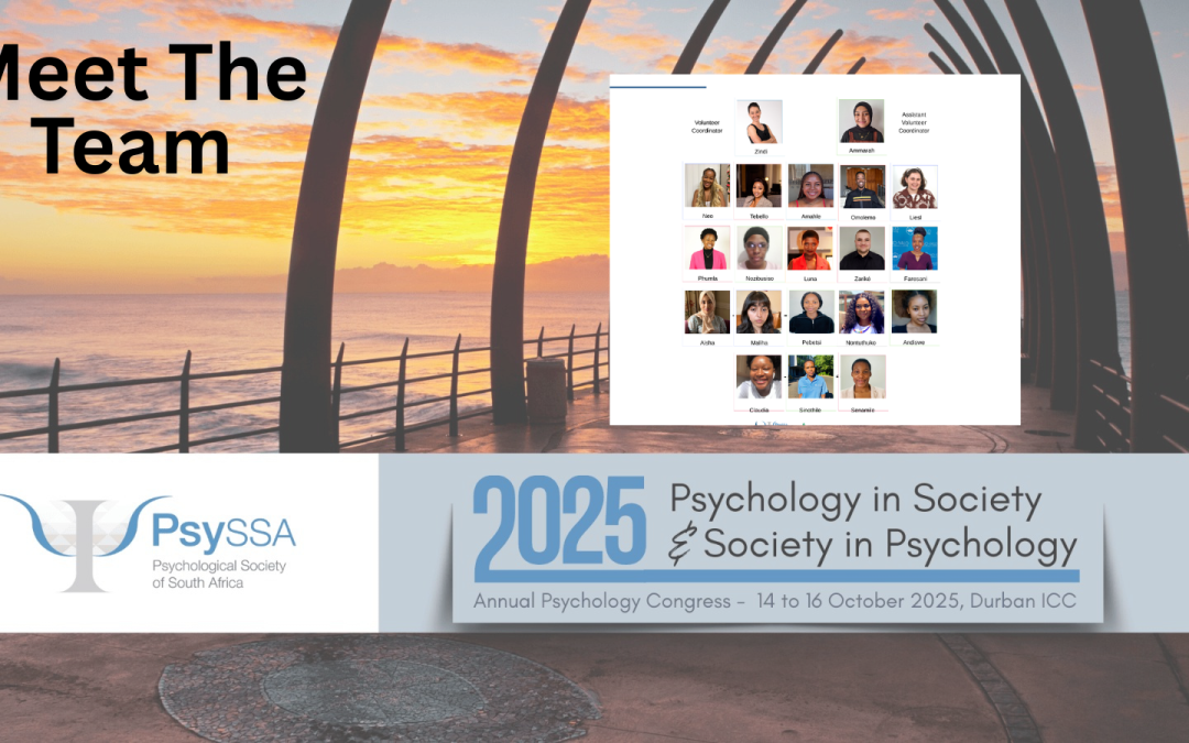 Meet Our Volunteers! 29th Annual South African Psychology Congress