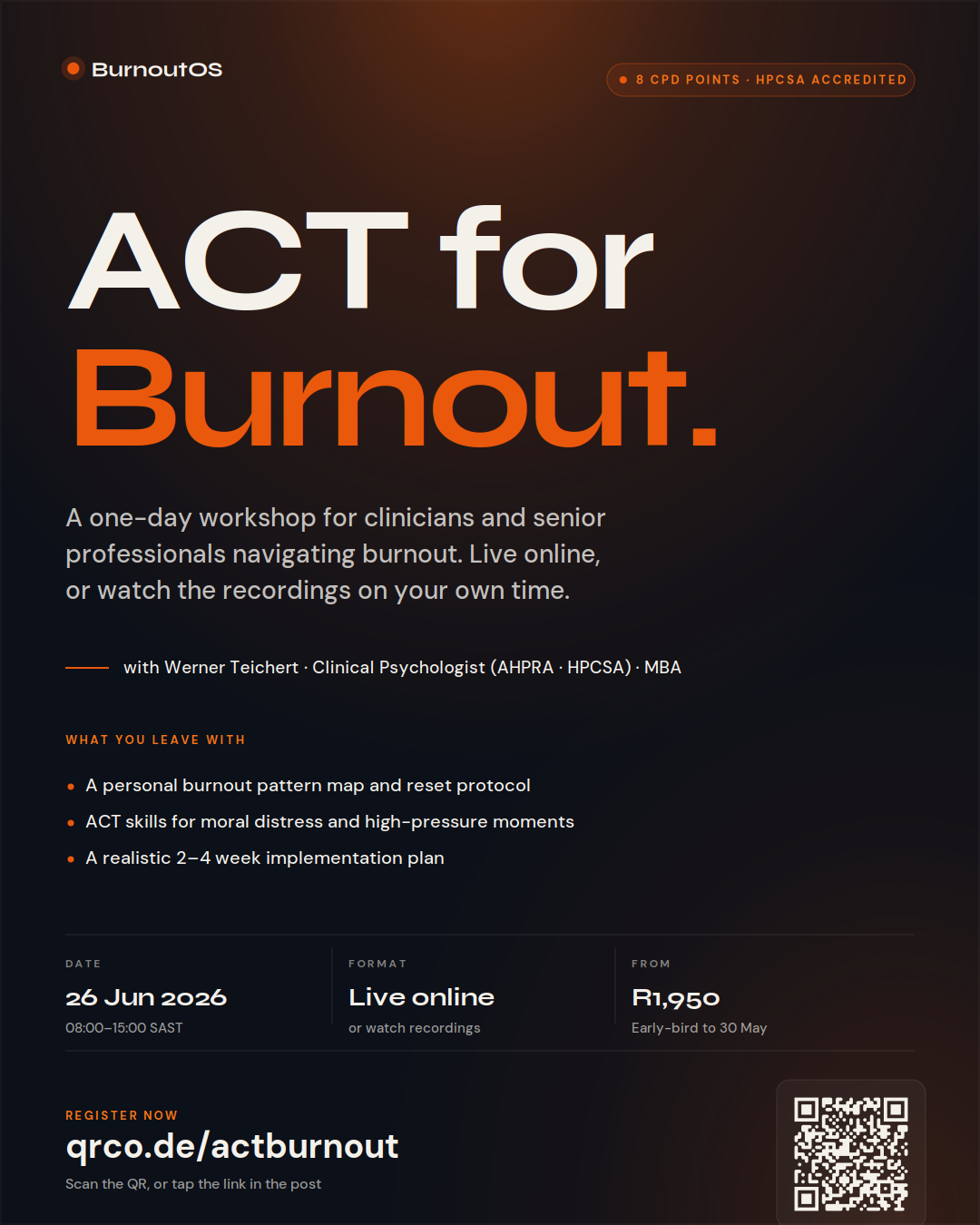 ACT for Burnout Poster